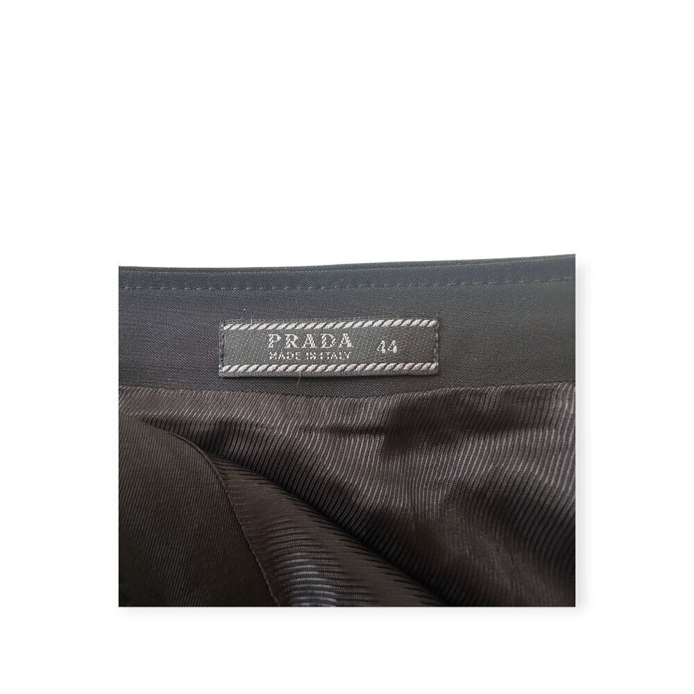 Vintage Prada Black Tech Mini Skirt IT 44 | Y2K Minimalist Made in Italy - Picture 3 of 14